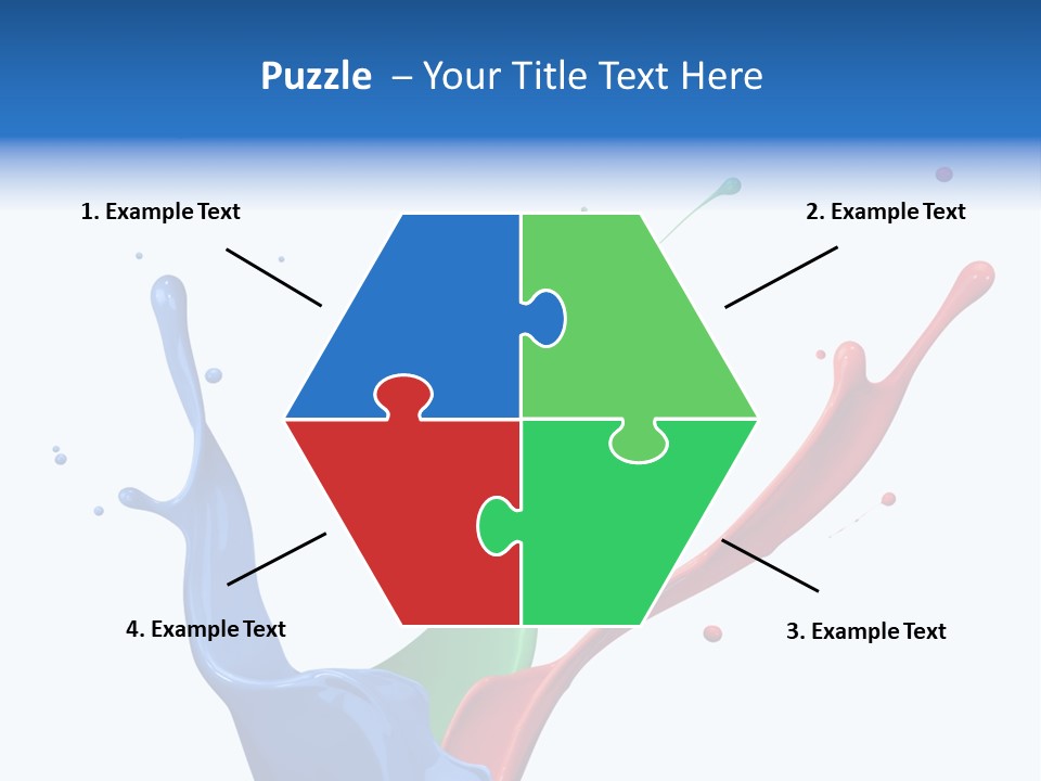 Green Isolated White Background PowerPoint Template