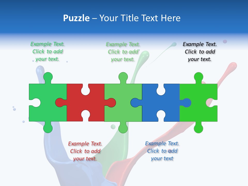 Green Isolated White Background PowerPoint Template