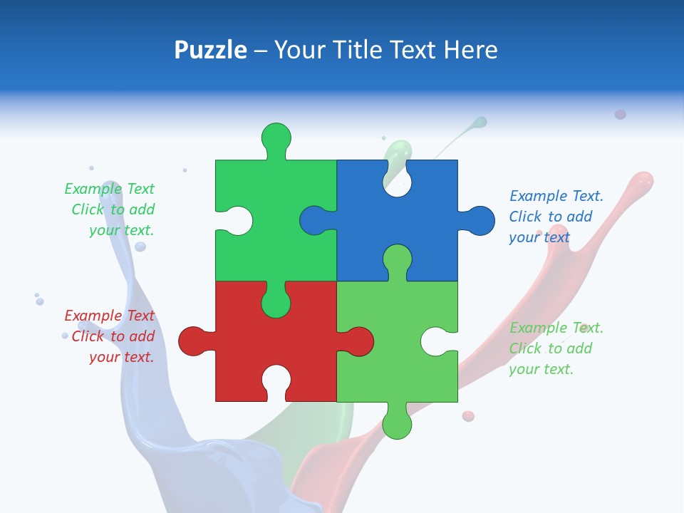 Green Isolated White Background PowerPoint Template