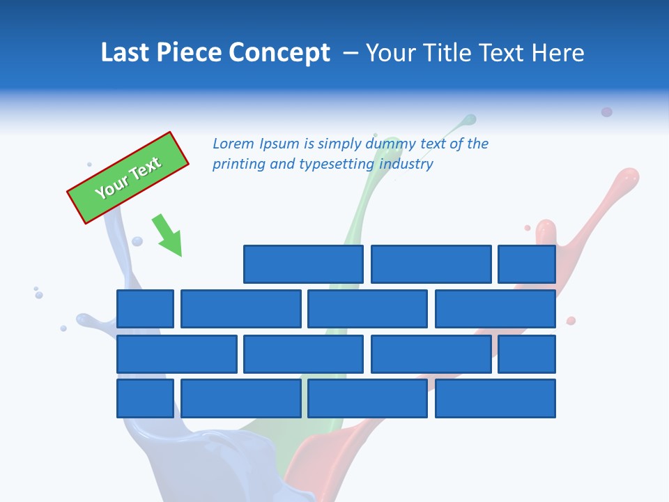 Green Isolated White Background PowerPoint Template