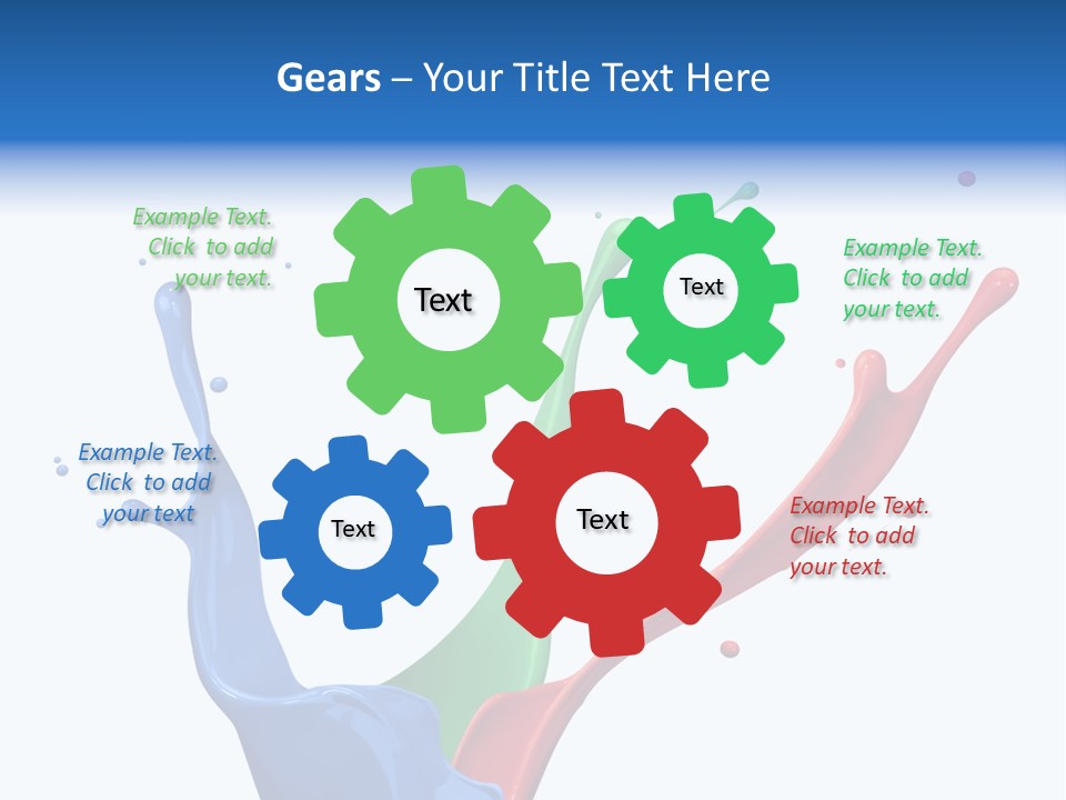 Green Isolated White Background PowerPoint Template