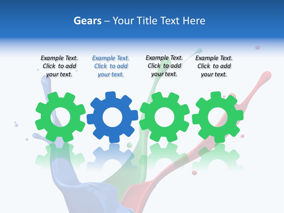 Green Isolated White Background PowerPoint Template