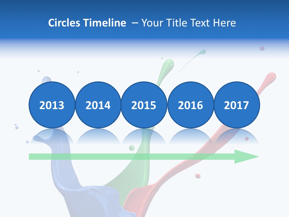 Green Isolated White Background PowerPoint Template