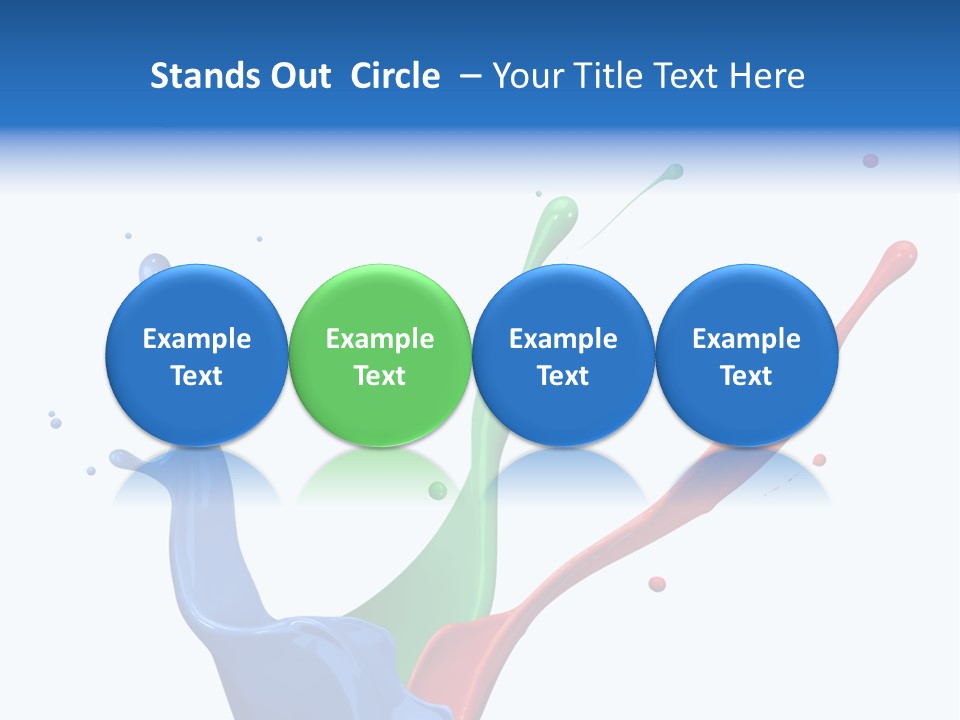 Green Isolated White Background PowerPoint Template