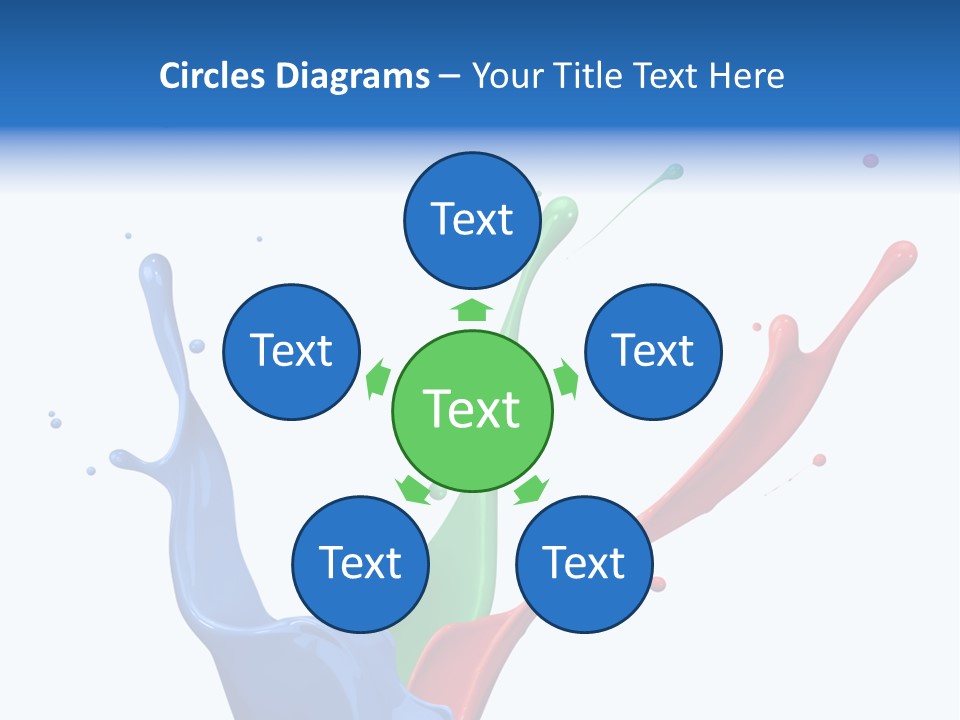 Green Isolated White Background PowerPoint Template