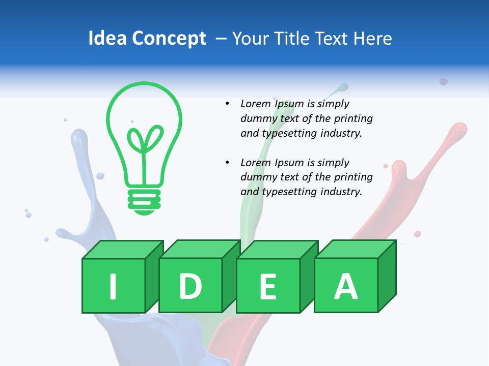 Green Isolated White Background PowerPoint Template