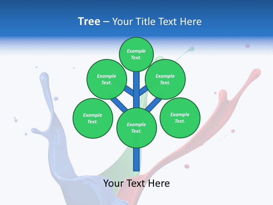 Green Isolated White Background PowerPoint Template