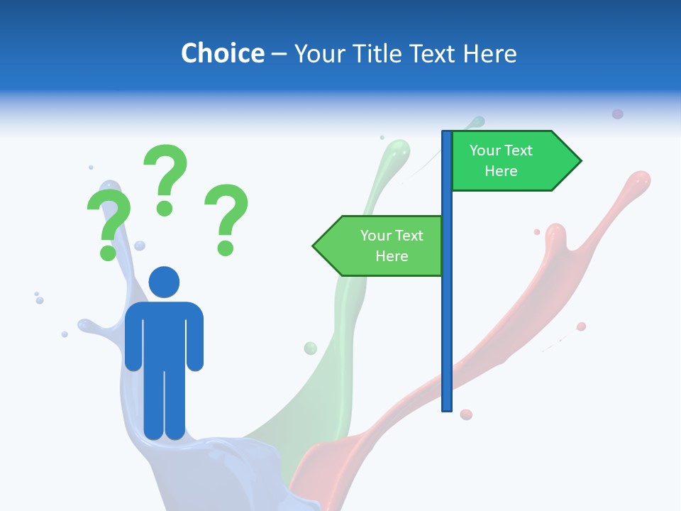 Green Isolated White Background PowerPoint Template