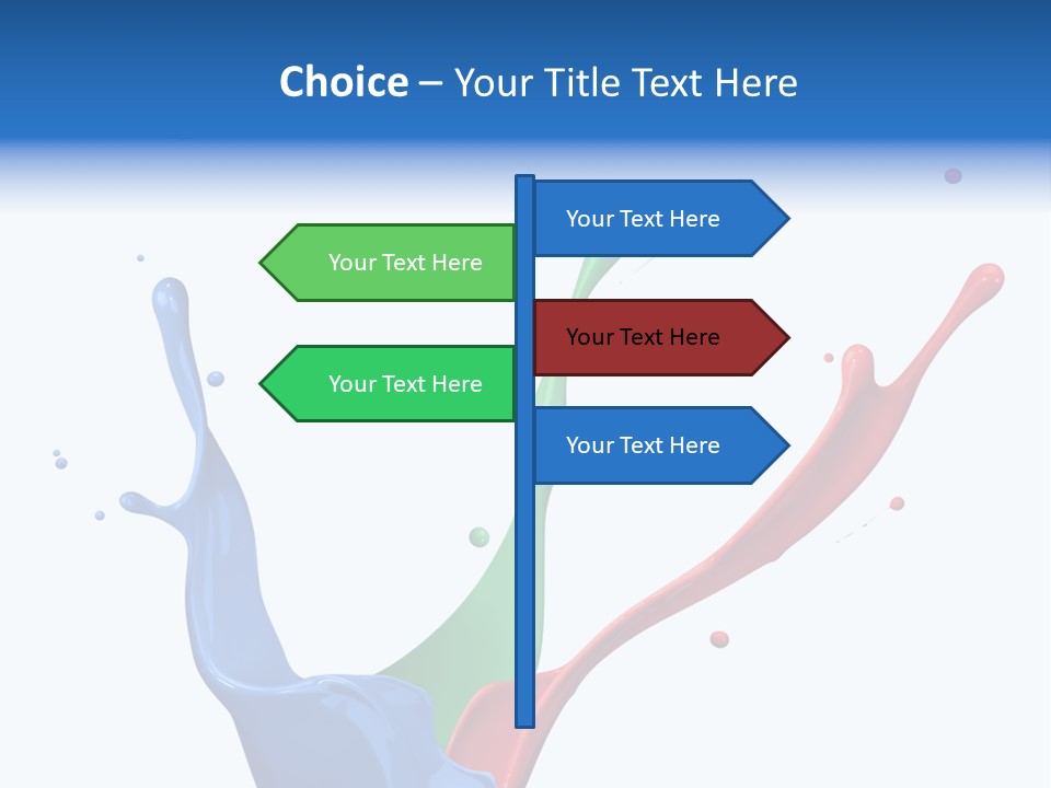 Green Isolated White Background PowerPoint Template