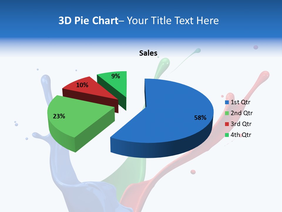 Green Isolated White Background PowerPoint Template