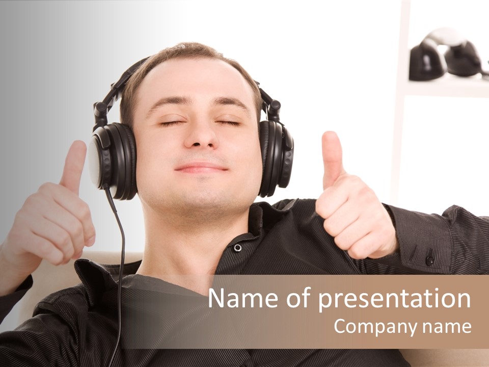 Hearing Enjoying Fun PowerPoint Template