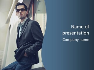 Male Young Outdoor PowerPoint Template