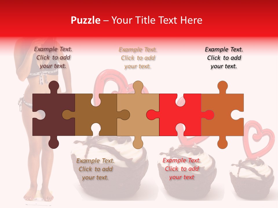 Girl Isolated Female PowerPoint Template