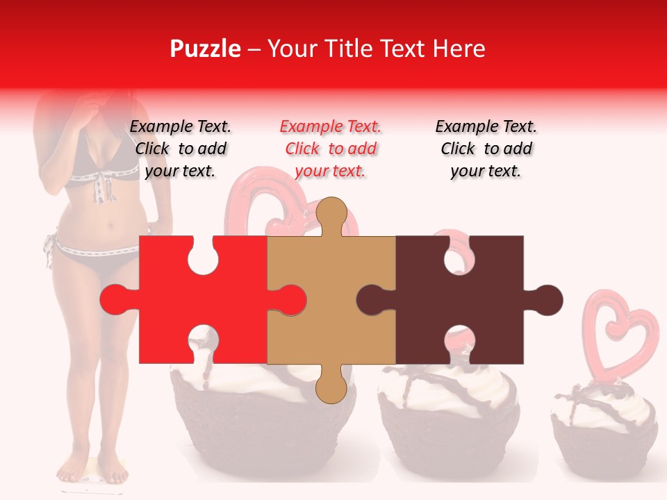 Girl Isolated Female PowerPoint Template