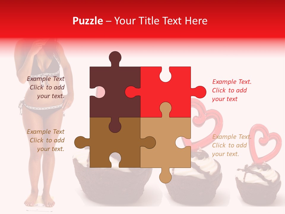 Girl Isolated Female PowerPoint Template