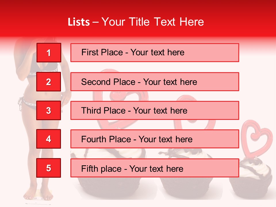 Girl Isolated Female PowerPoint Template