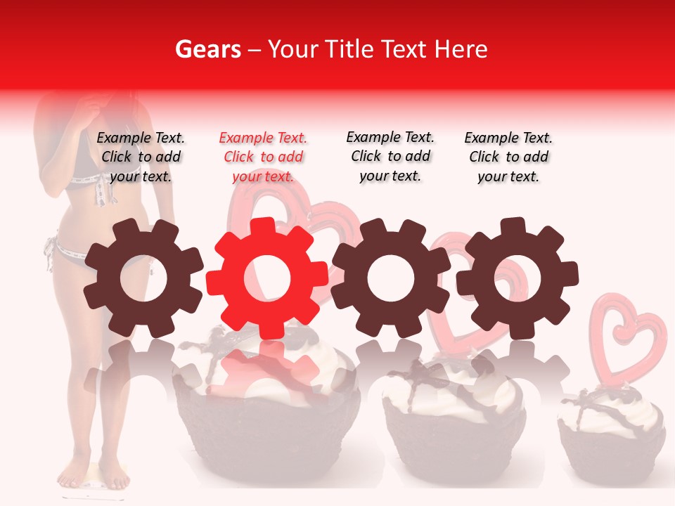 Girl Isolated Female PowerPoint Template