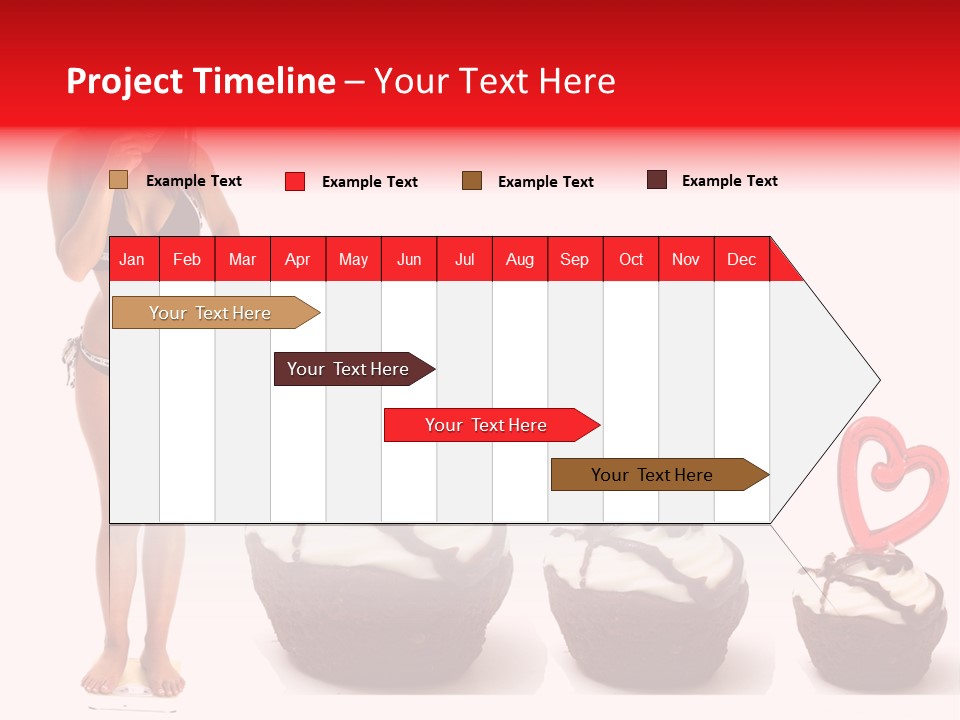 Girl Isolated Female PowerPoint Template