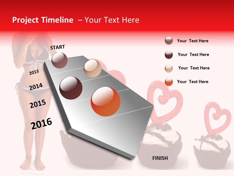 Girl Isolated Female PowerPoint Template