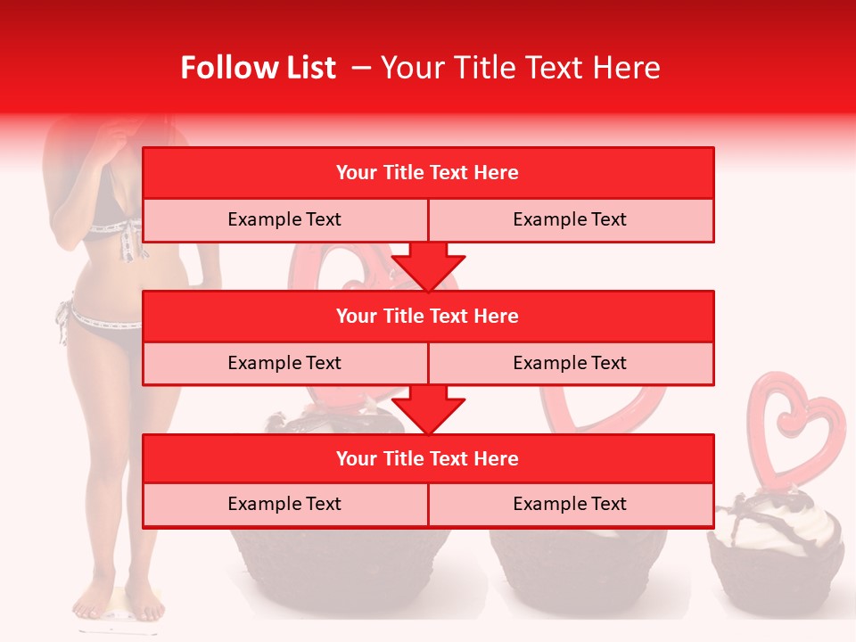 Girl Isolated Female PowerPoint Template