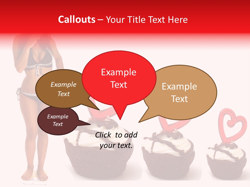 Girl Isolated Female PowerPoint Template