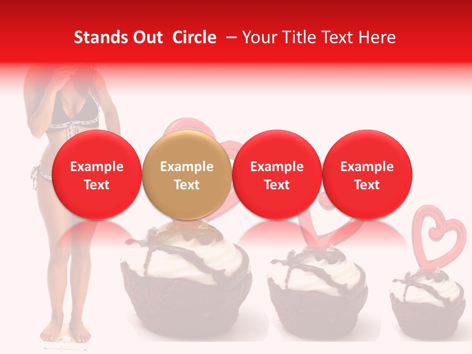 Girl Isolated Female PowerPoint Template