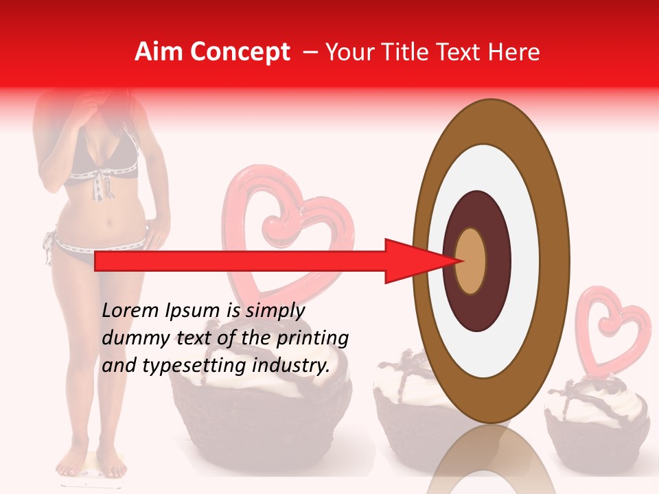 Girl Isolated Female PowerPoint Template