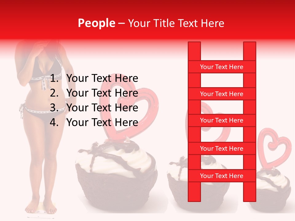 Girl Isolated Female PowerPoint Template