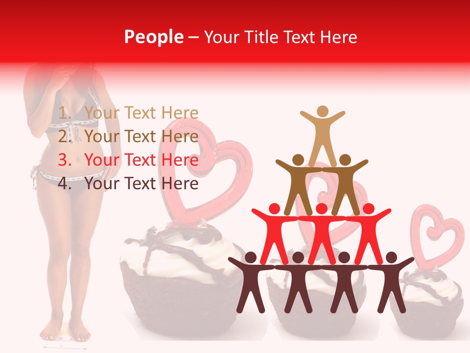 Girl Isolated Female PowerPoint Template