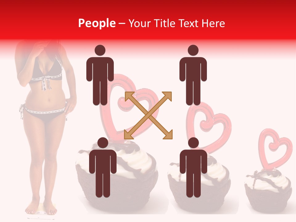 Girl Isolated Female PowerPoint Template