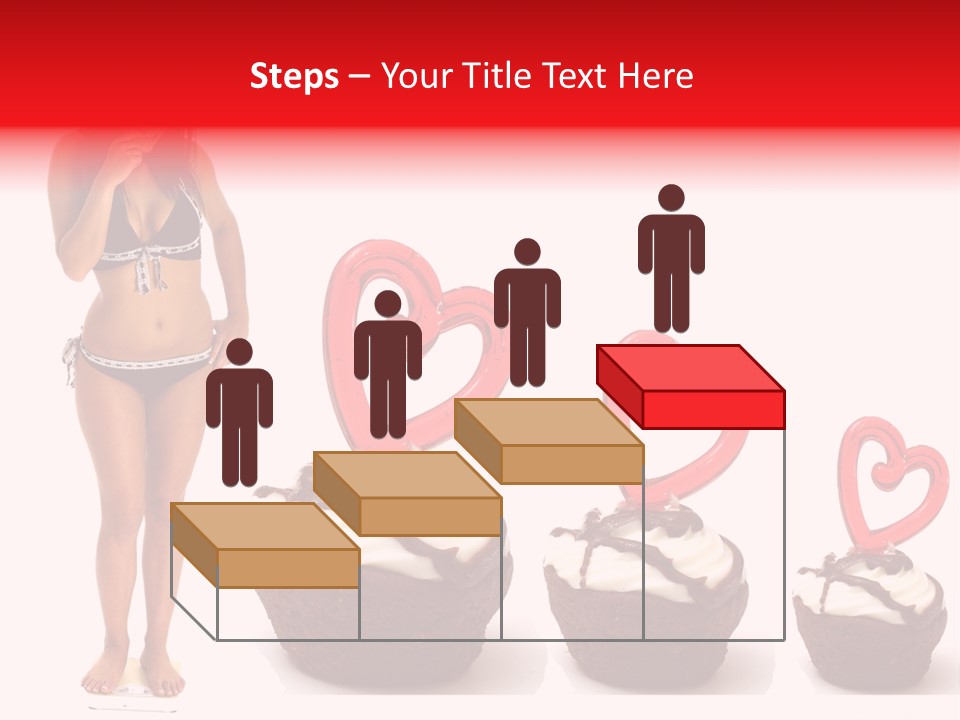 Girl Isolated Female PowerPoint Template