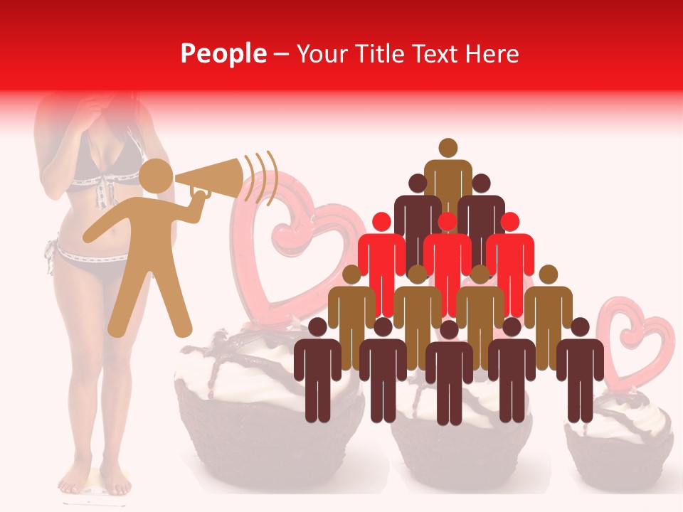 Girl Isolated Female PowerPoint Template