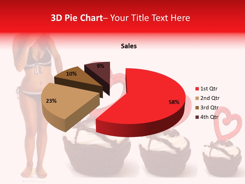 Girl Isolated Female PowerPoint Template