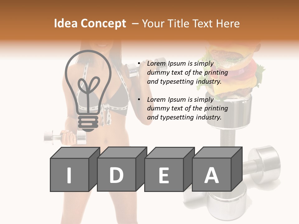 Diet Burger Year PowerPoint Template