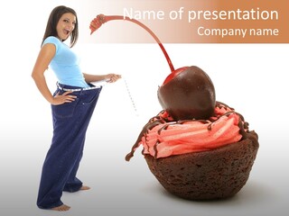 Diet Weight Girl PowerPoint Template