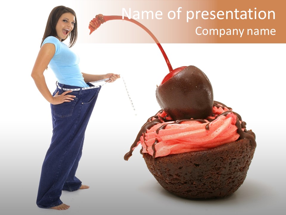 Diet Weight Girl PowerPoint Template