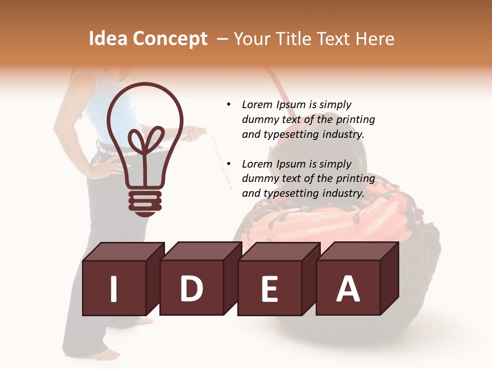 Diet Weight Girl PowerPoint Template