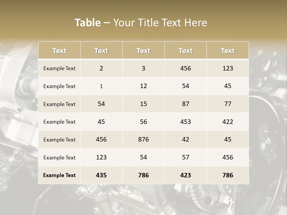 Piston Torque Model PowerPoint Template