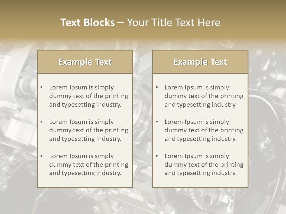 Piston Torque Model PowerPoint Template