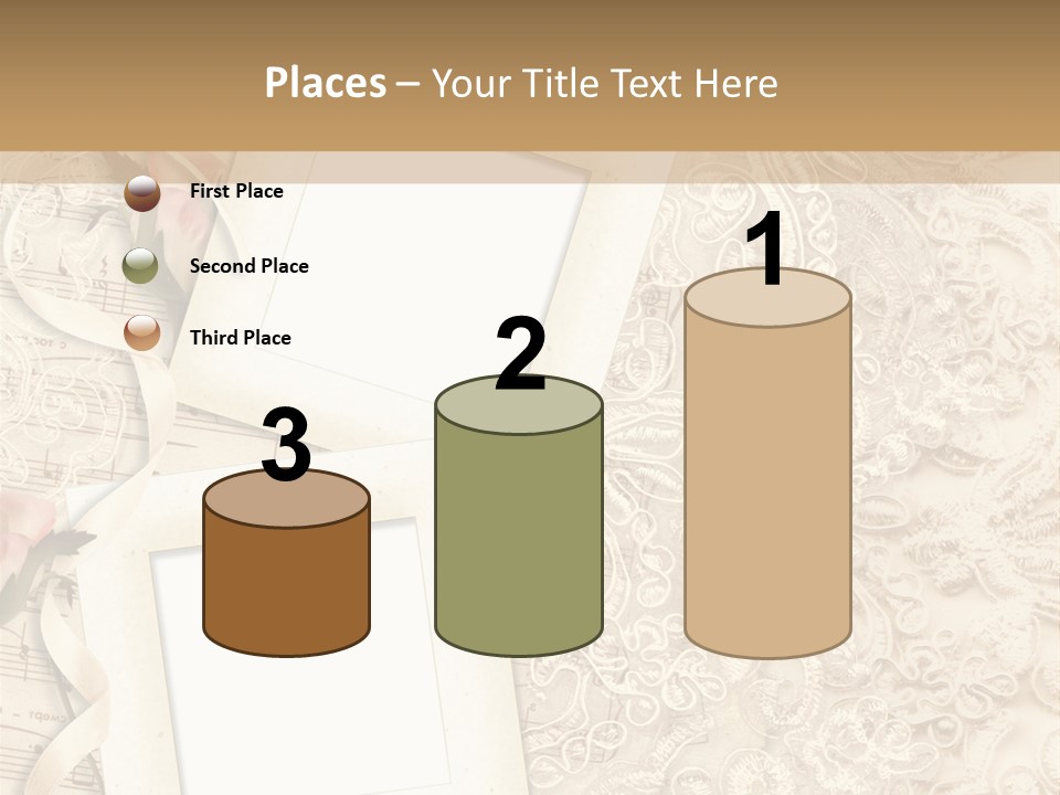 Ornamentation Lace Sepia PowerPoint Template