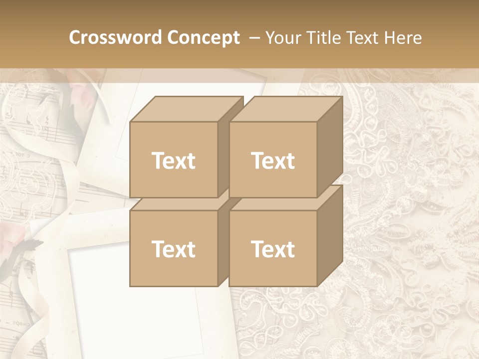 Ornamentation Lace Sepia PowerPoint Template