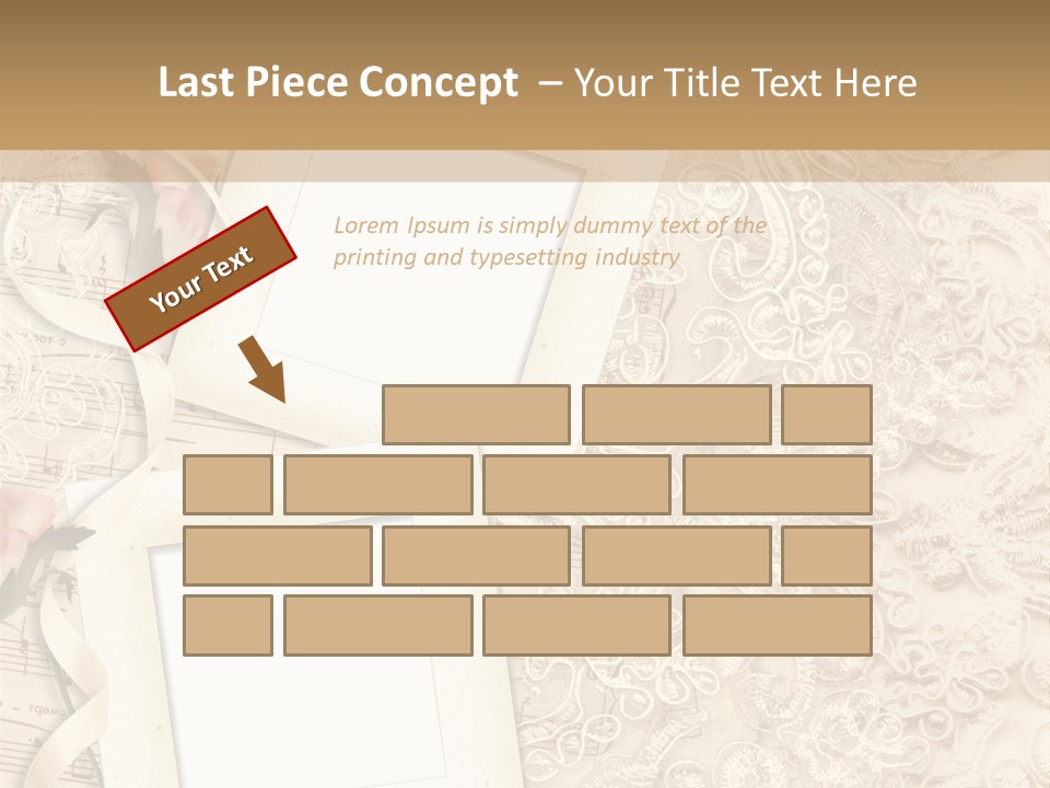 Ornamentation Lace Sepia PowerPoint Template