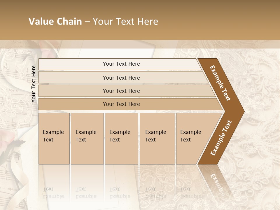 Ornamentation Lace Sepia PowerPoint Template