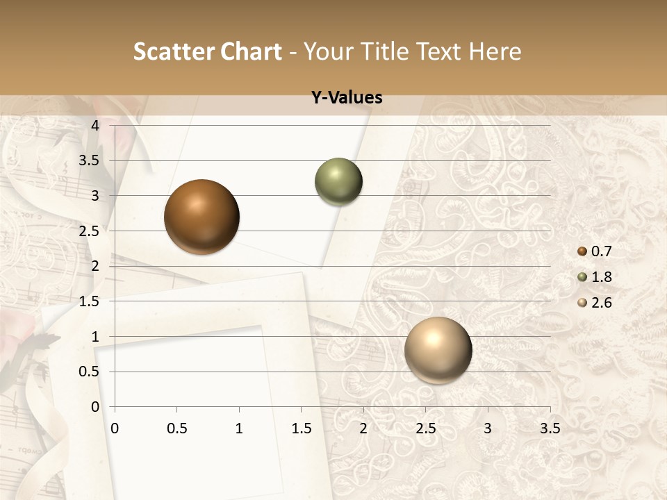 Ornamentation Lace Sepia PowerPoint Template