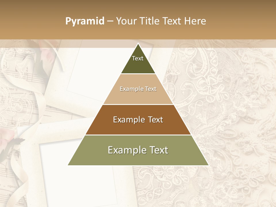 Ornamentation Lace Sepia PowerPoint Template
