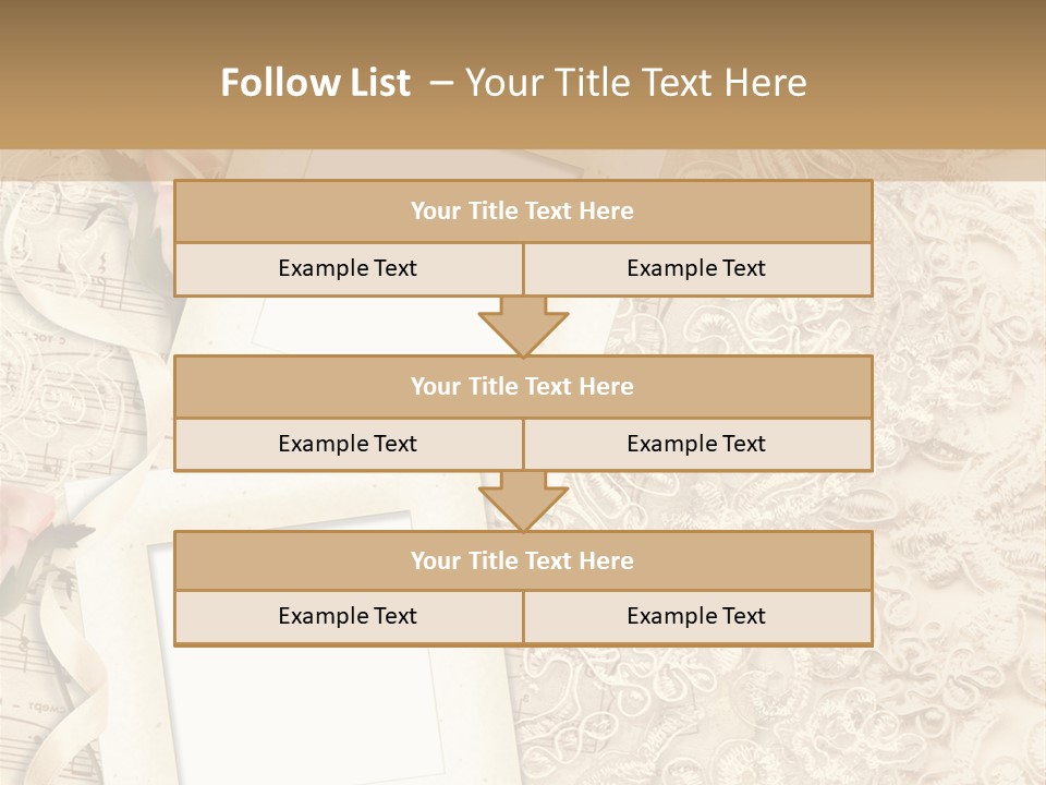 Ornamentation Lace Sepia PowerPoint Template
