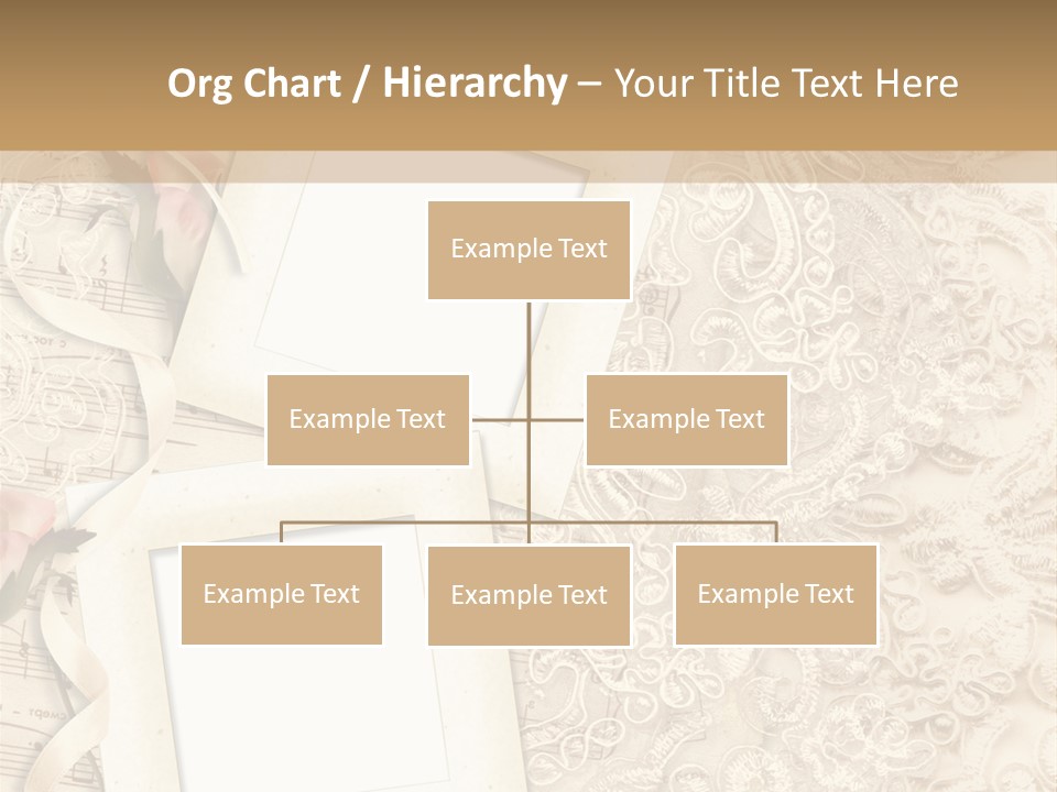 Ornamentation Lace Sepia PowerPoint Template