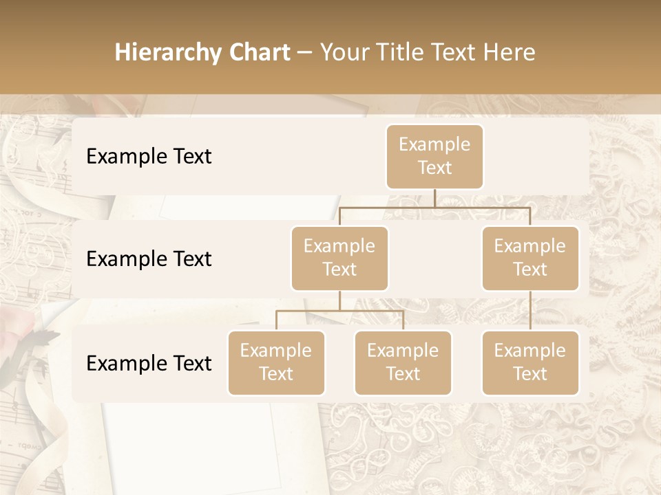 Ornamentation Lace Sepia PowerPoint Template