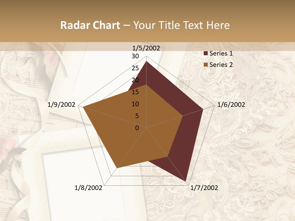 Ornamentation Lace Sepia PowerPoint Template