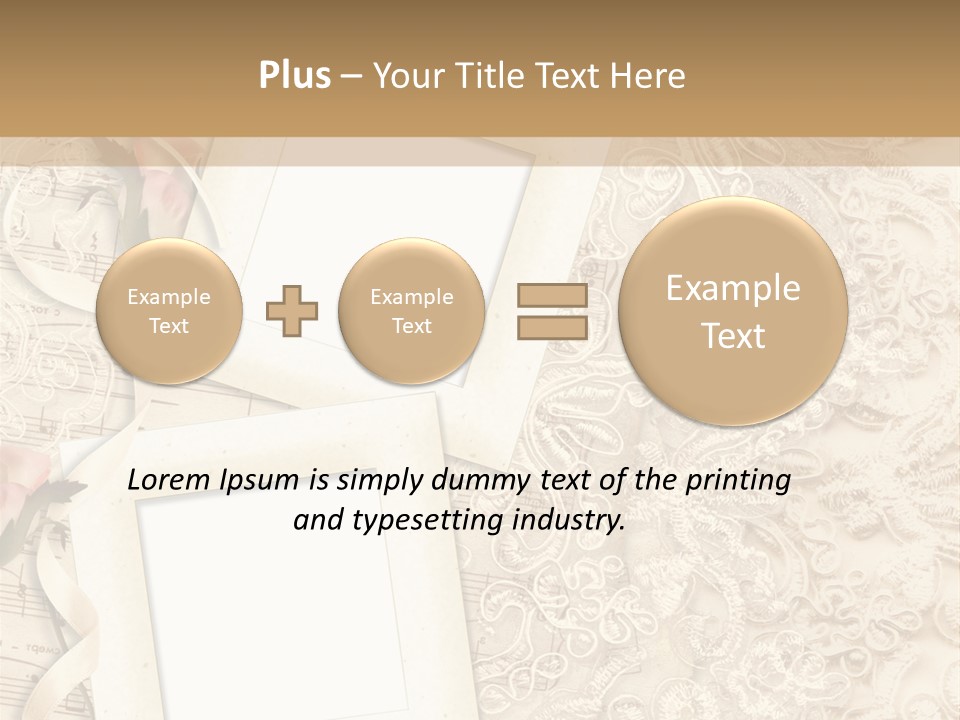 Ornamentation Lace Sepia PowerPoint Template